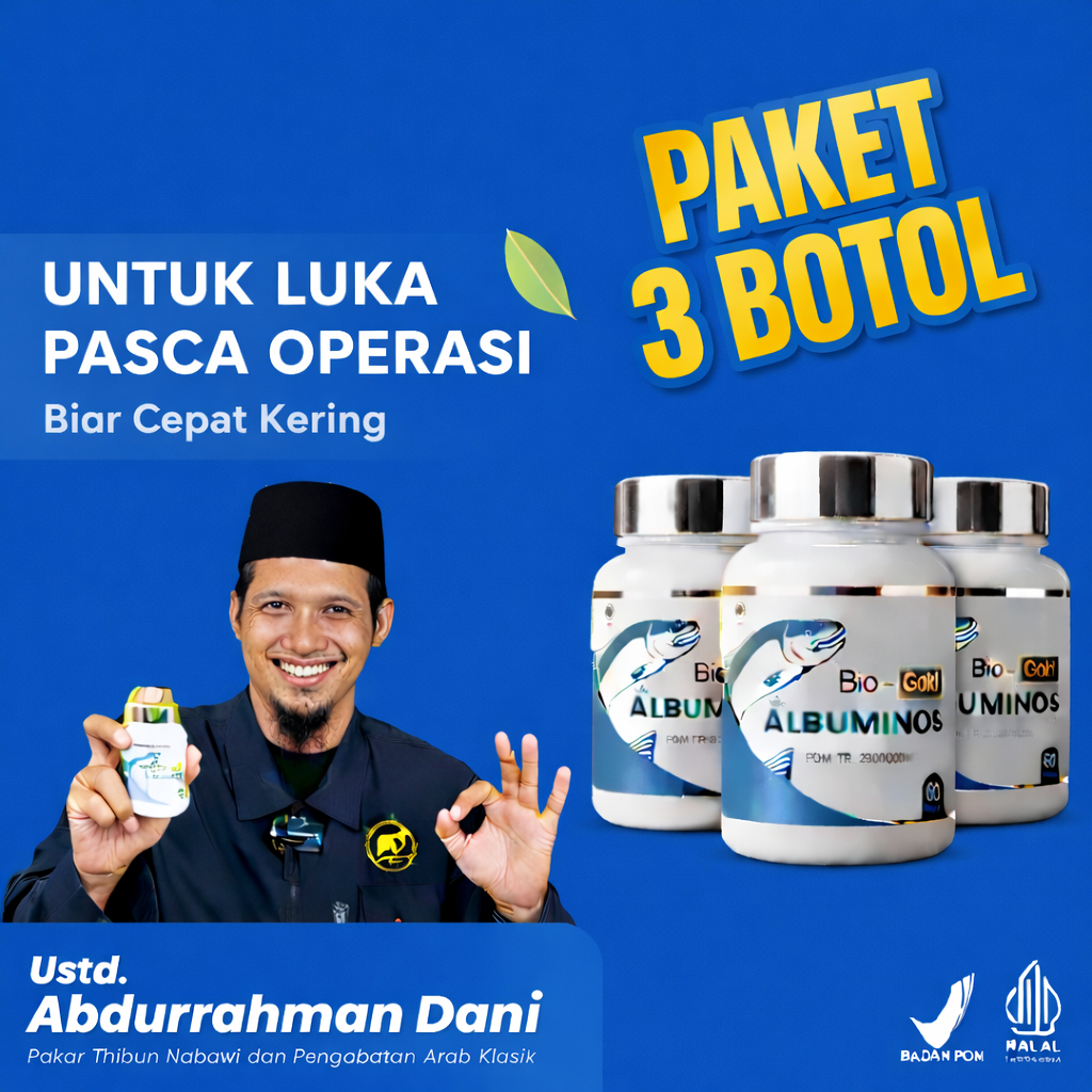 Bio Gold - Albuminos Kapsul Ekstrak Ikan Gabus 500 mg Kutuk Perawatan Luka Pasca Operasi Caesar