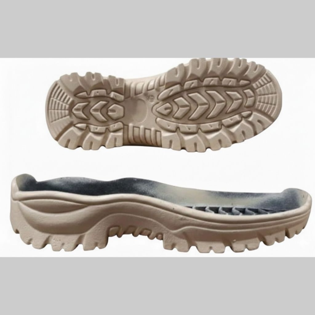 Sol Sepatu PDL Safety Rudal Cream Bahan PVC Ringan - Outsole Sepatu Boot TNI POLRI Security Safety M