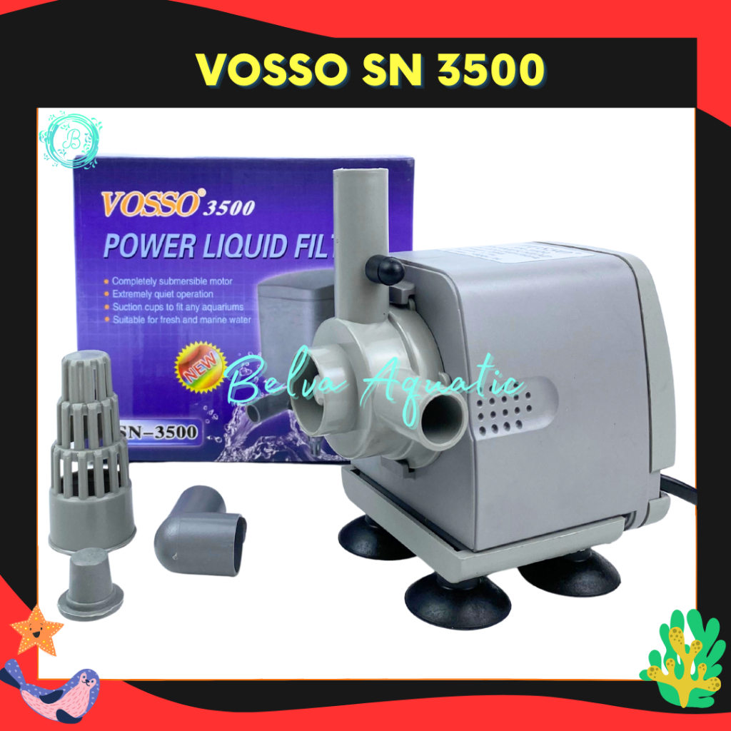 Vosso SN 3500 Pompa Celup Pompa Aquarium Pompa Hidroponik