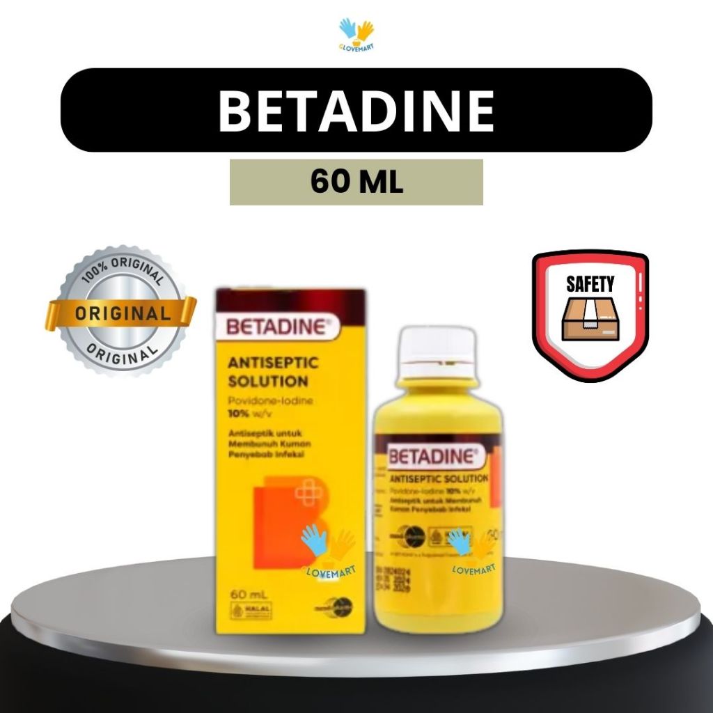 Betadine Antiseptic Solution 60ML / Antiseptic Betadine 60 ML / Obat luka