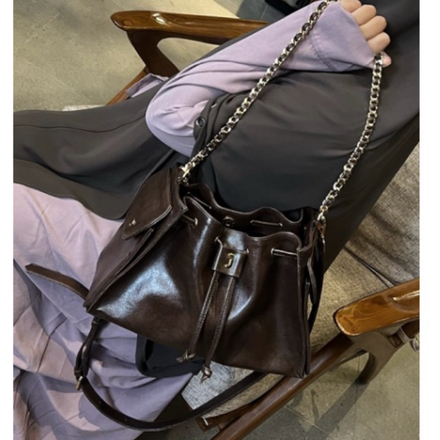 prelove tas by.jodan rose bag warna coklat tua