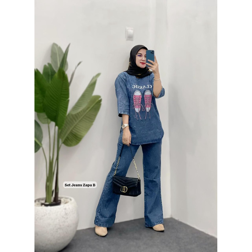 TERBARU Termurah Set Jeans Zapa // COD