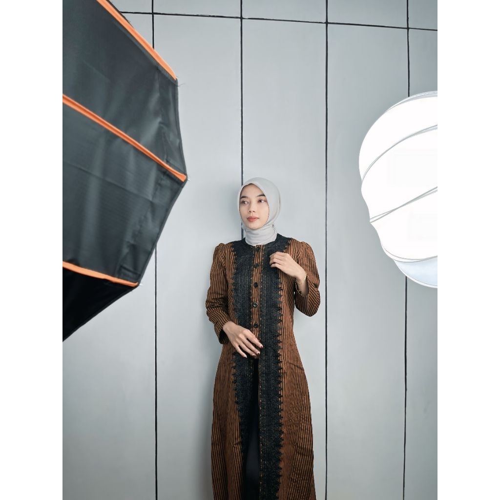 FARIZZ BATIK -GAMIS Lurik Sorjan Kombinasi BAHAN Tenun Halus Premium