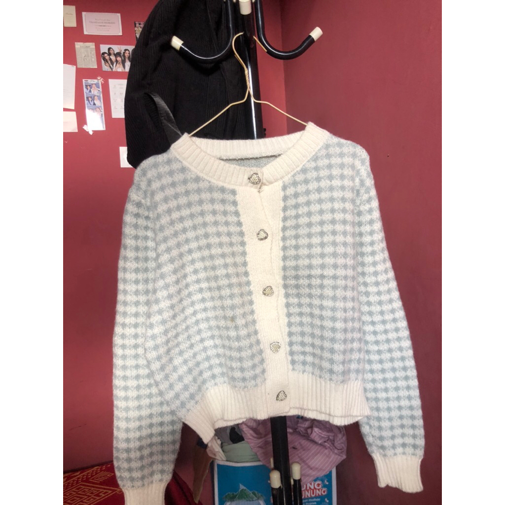Cardigan wanita rajut tebal