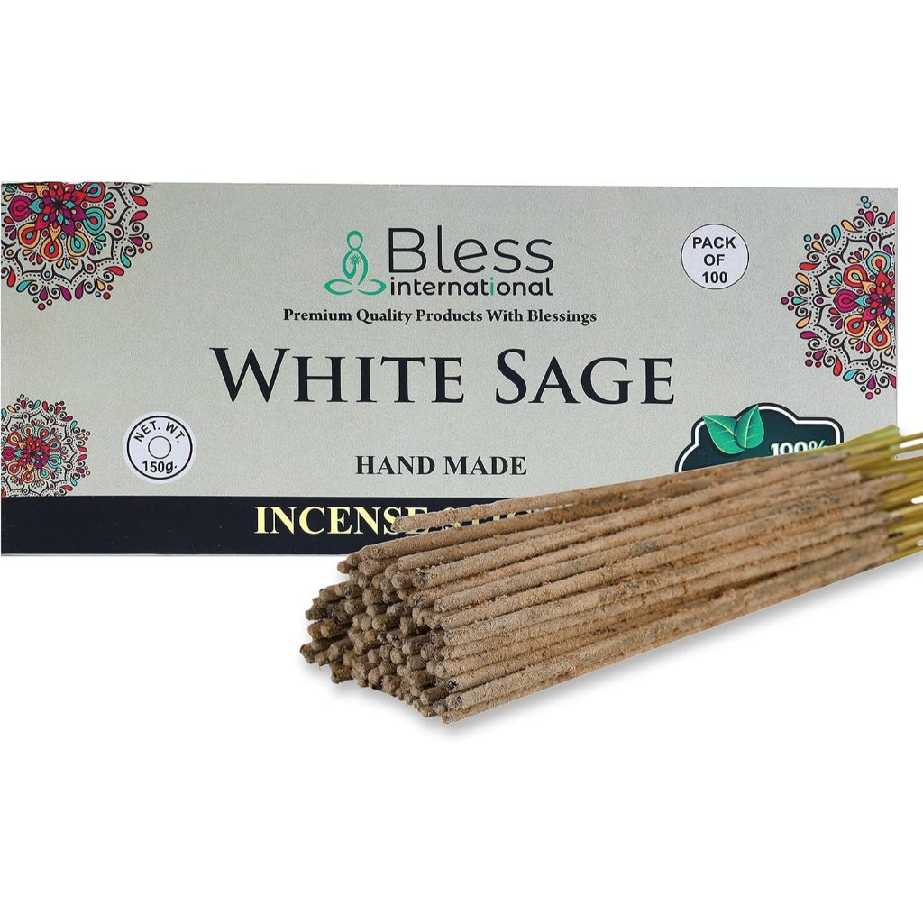 Bless-White-Sage 100%-Natural-Handmade (100 Sticks (5.25 OZ))
