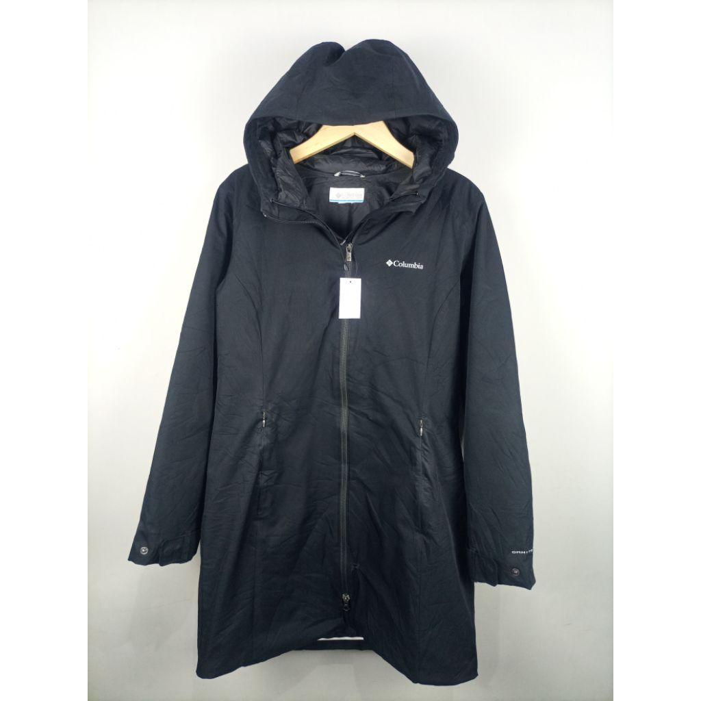 Jaket Columbia Omni-Tech Original Outdoor Tebal Waterproof_Hitam_Size M-L