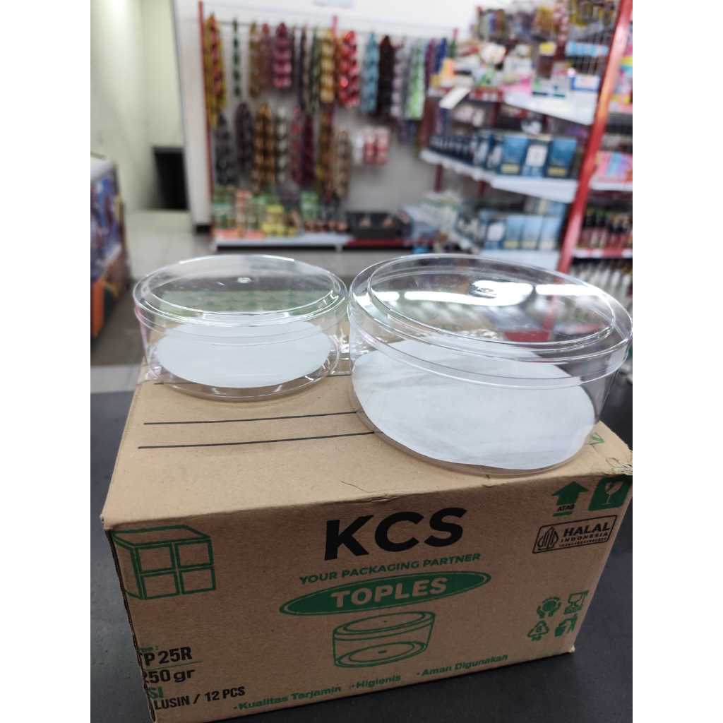 KCS TOPLES BULAT TRANSPARAN TOPLES KUE KERING NASTAR 250GR 500GR [1 DUS ISI 12]