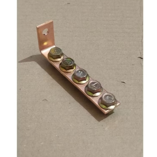 Plat Grounding Header Grounding Kepala Aki 5 Titik Tembaga Asli