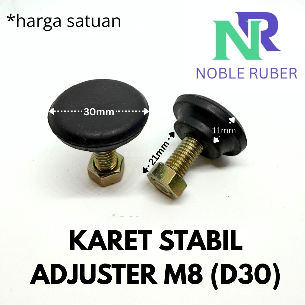 karet stabil adjuster m8 D30/karet kaki meja/kursi/karet kaki rak lemari