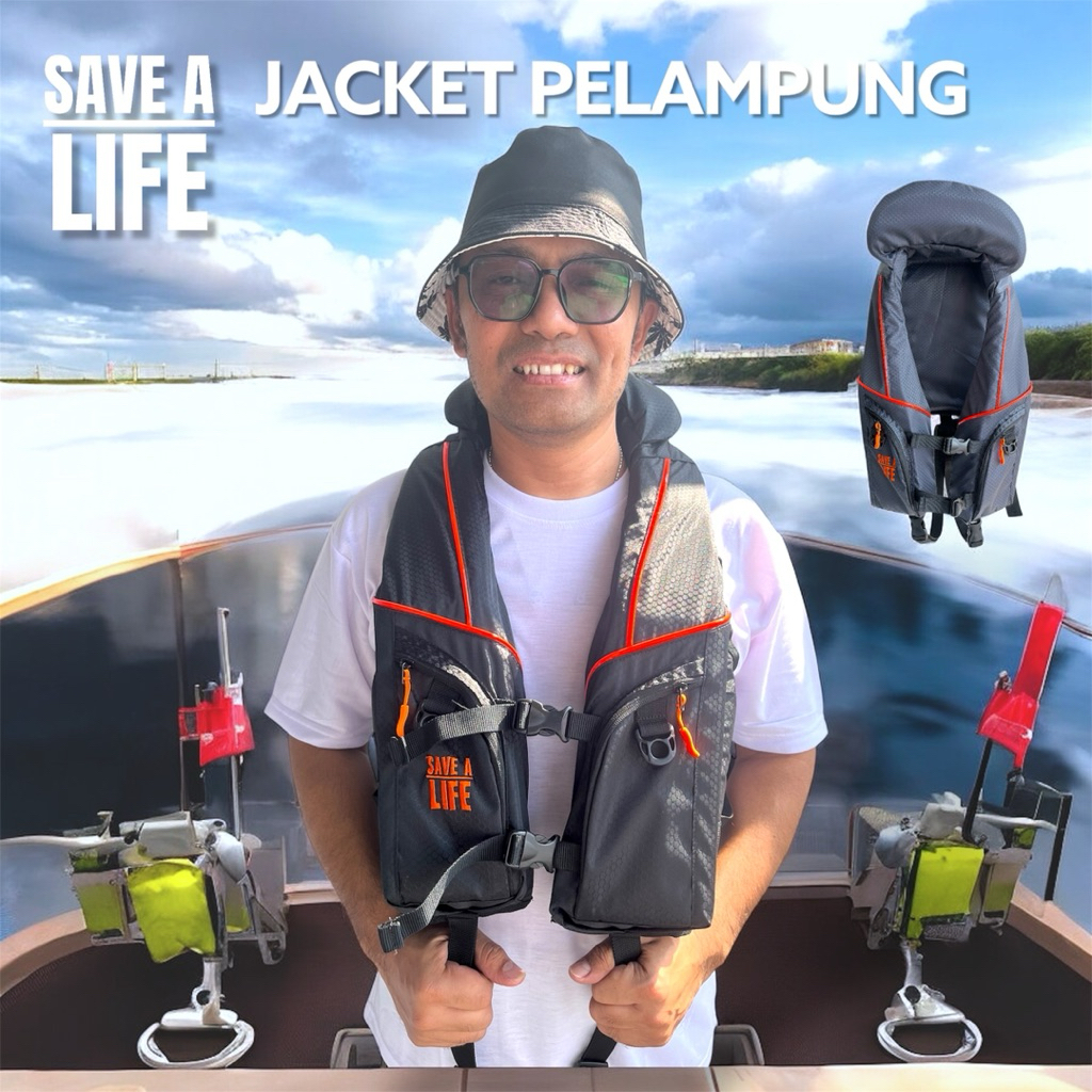 SAVE A LIFE | Life Jacket | Rompi Pelampung Mancing | Jaket Baju Pelampung Badan Anti Tenggelam
