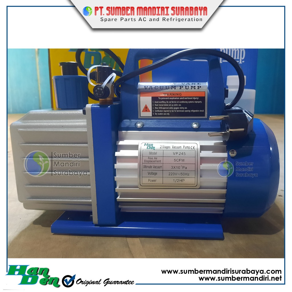 VACUUM PUMP HANDEN VP 240 - 1/2 PK (TWO STAGE)