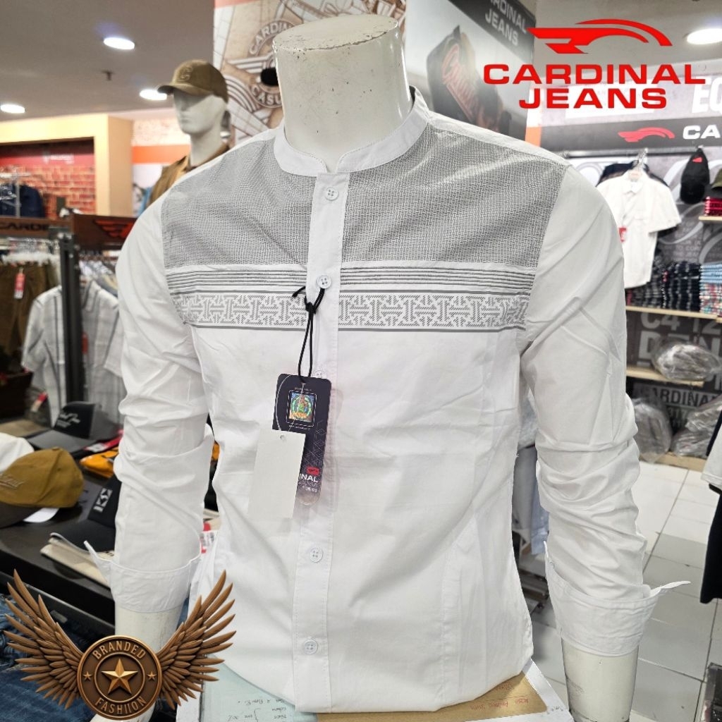 CARDINAL JEANS BIPSP KEMEJA KOKO LENGAN PANJANG SLIMFIT CAHAI02931J 08A PUTIH
