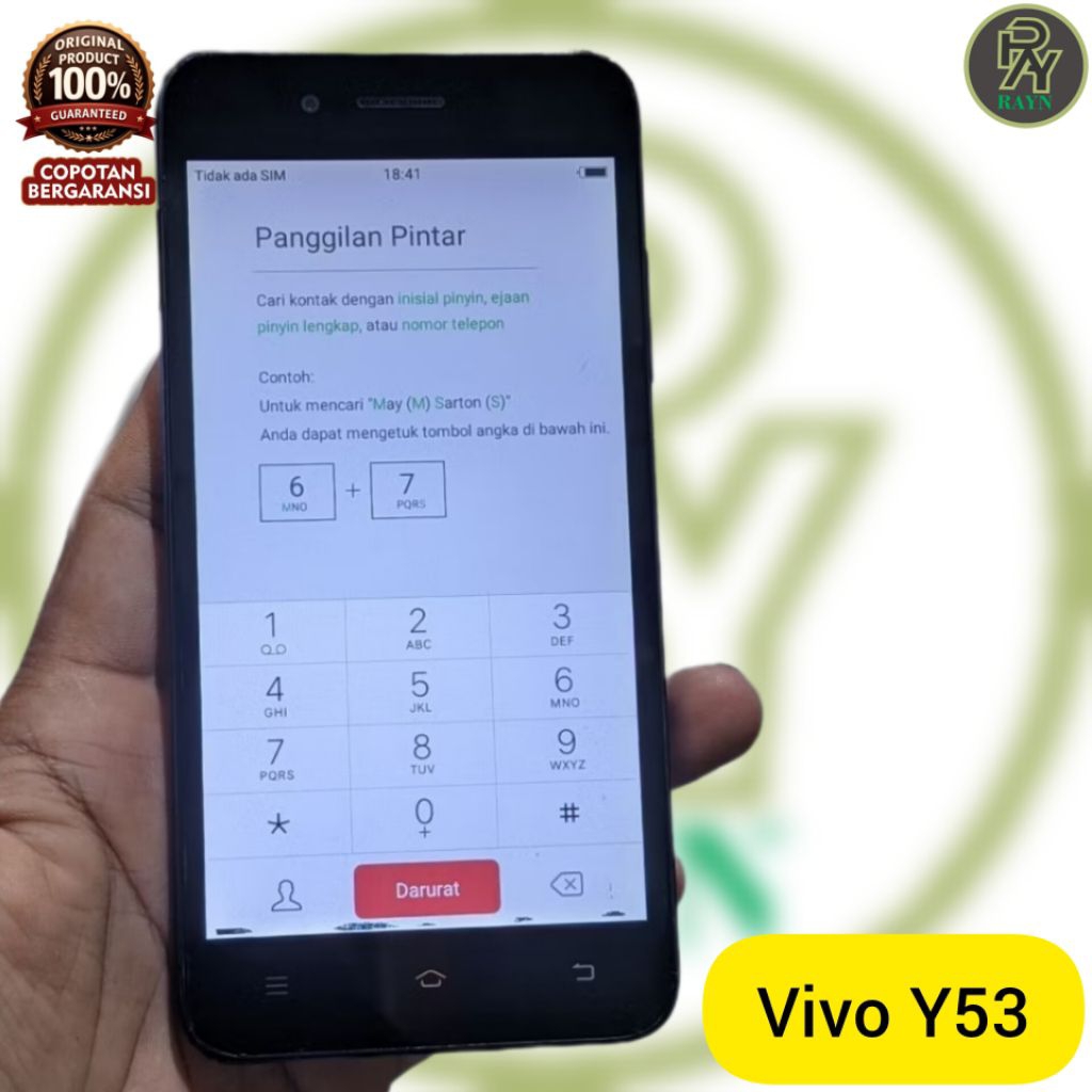 LCD VIVO Y53 minus original copotan bergaransi