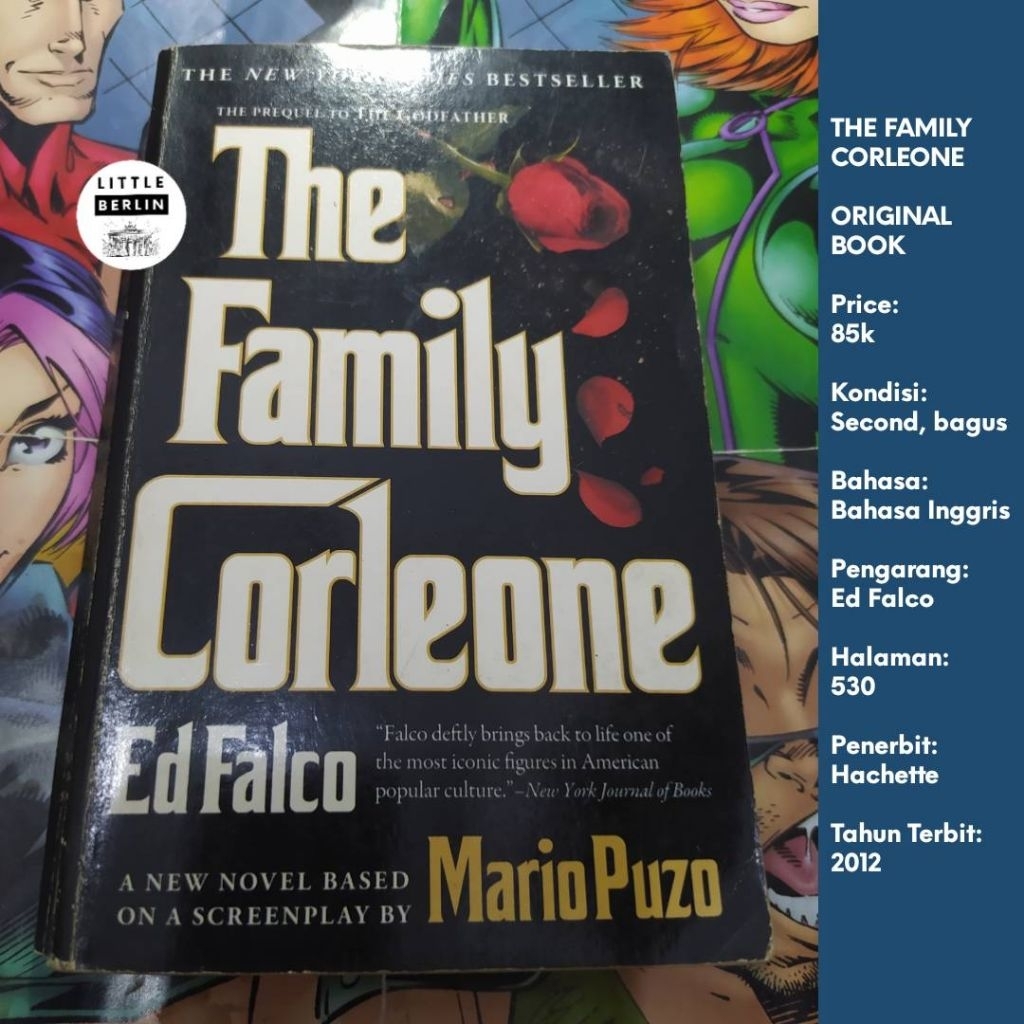 ORIGINAL Novel THE GODFATHER The Family Corleone English Travel Size Preloved Good Condi Don Corleon