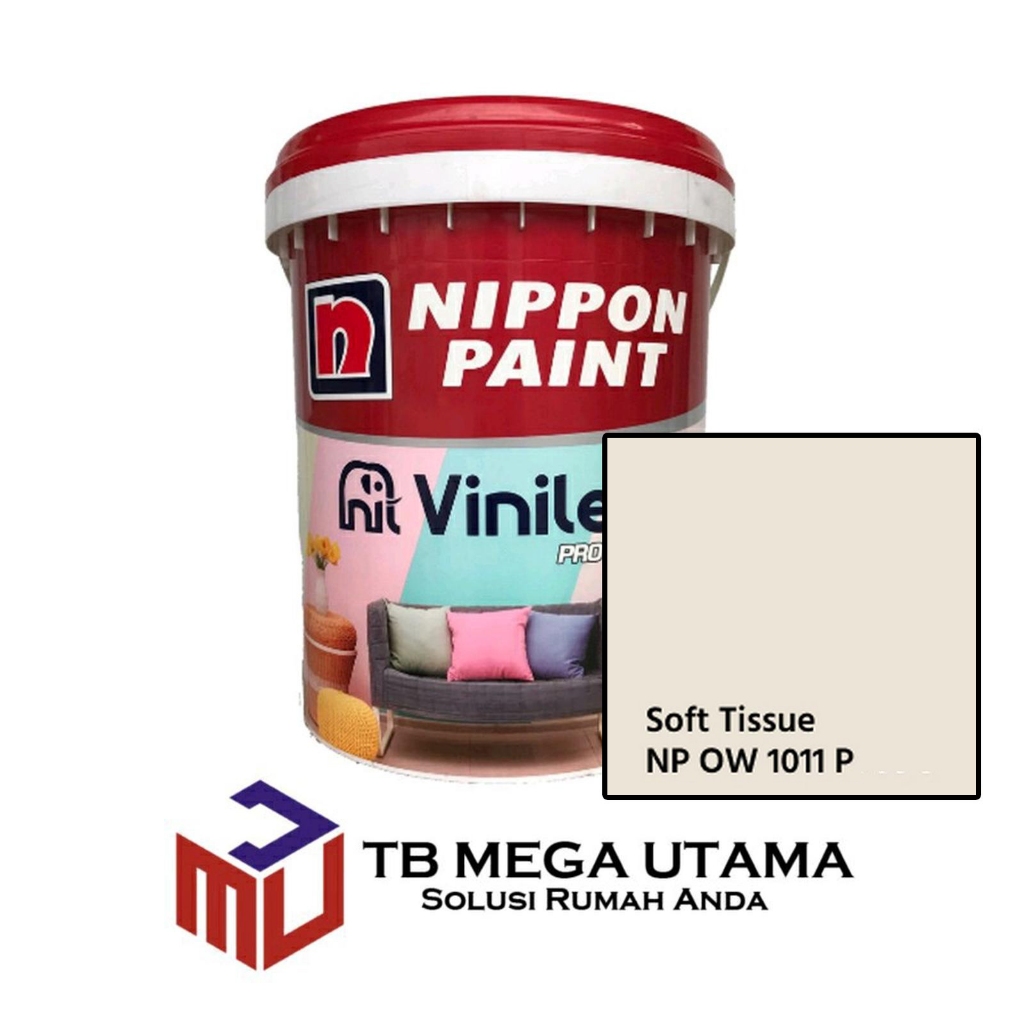 Nippon Vinilex Pro 1000 NP OW 1011 P Soft Tissue 20 Kg | PASTEL | Cat Decorative Tembok Interior