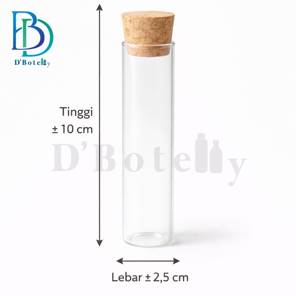 Tabung kaca reaksi tutup kayu gabus