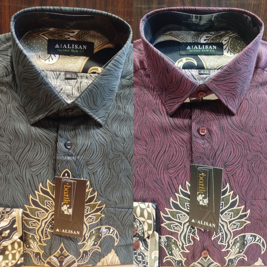 Alisan Batik  Lengan Panjang SlimFit