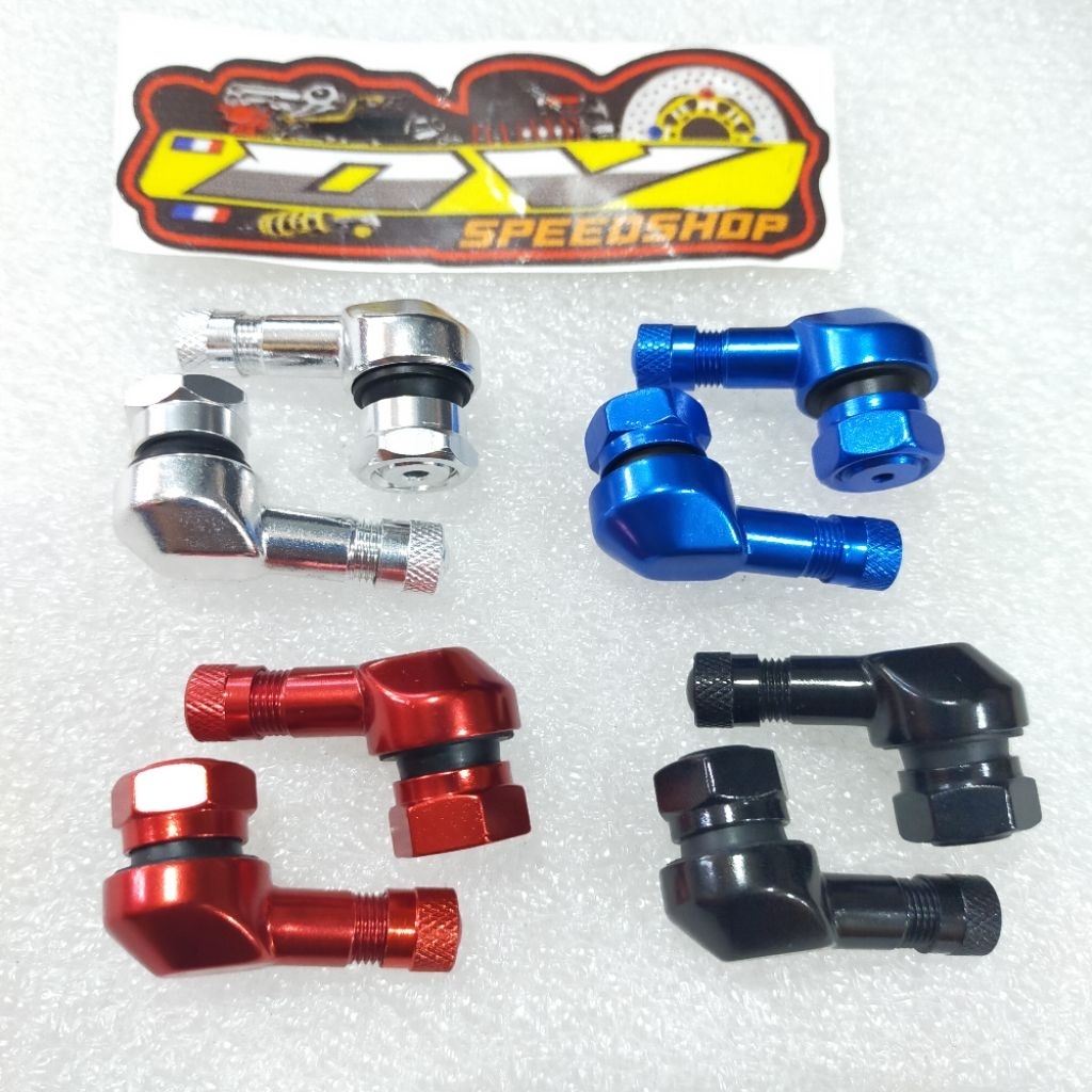 Pentil ban tubles bengkok warna cnc universal motor mobil thailand