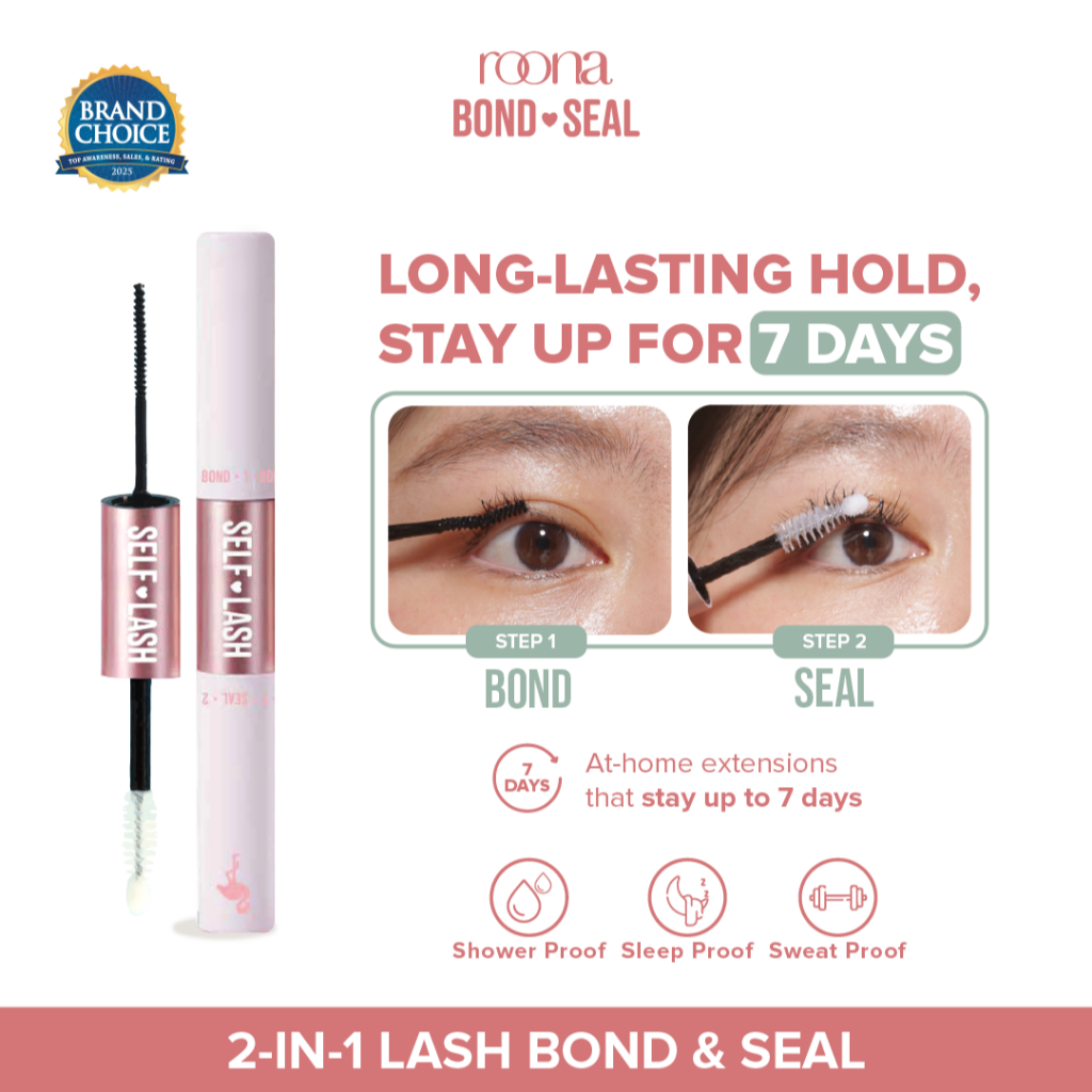Roona - Bond & Seal | Glue & Coating | Adhesive, Cluster Individual Lashes, Pop-On, Lash Curler Asis