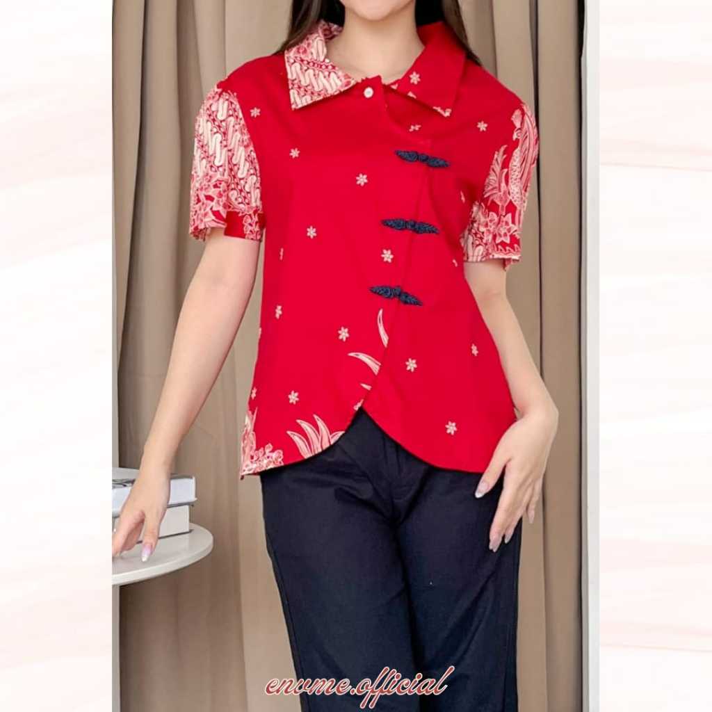Envme XEINA CHEONGSAM TOP  / Atasan Wanita CHEONGSAM / Blouse Wanita /CHEONGSAM TOP