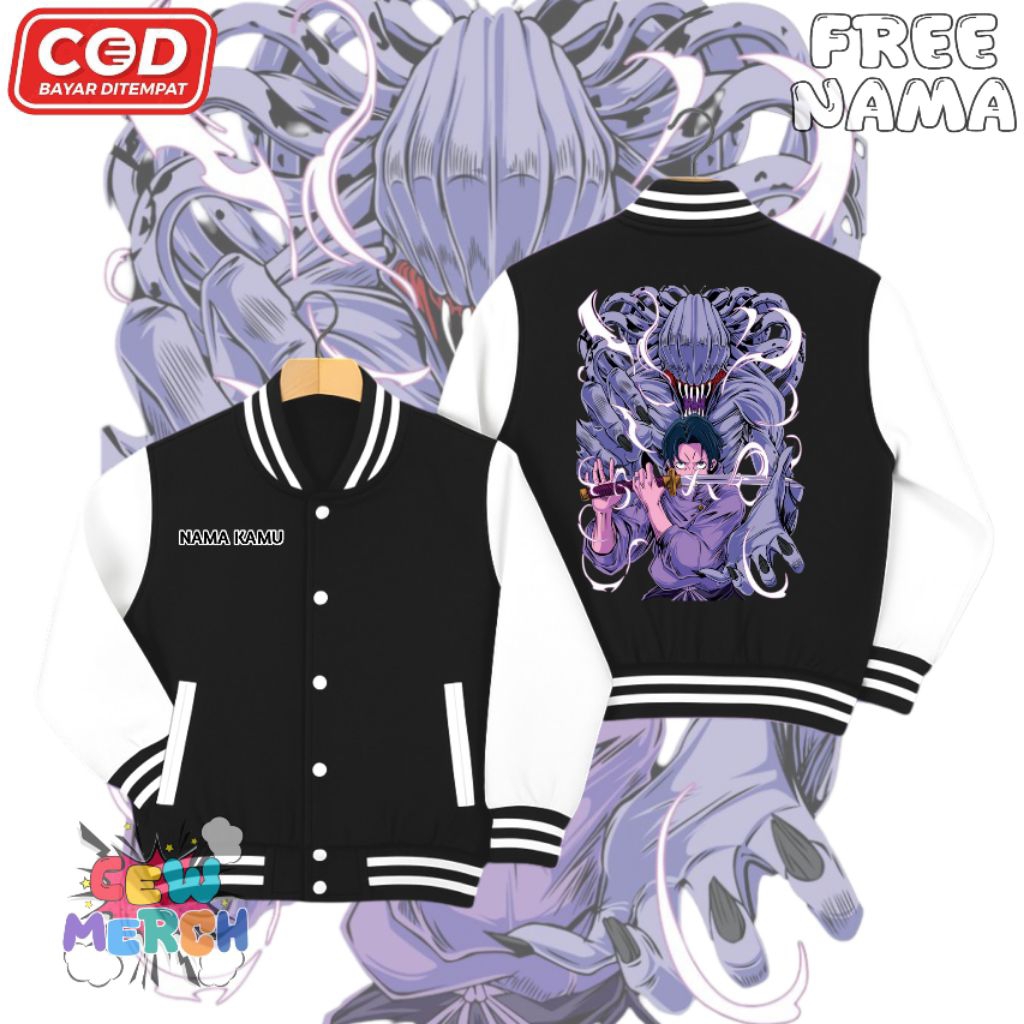 Jaket Varsity Anak Jujutsu kaisen Yuta - Atasan anak Jujutsu Kaisen Yuta - Unisex/Free nama