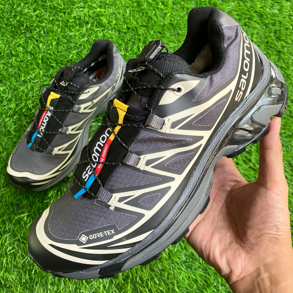 SALOMON XT-6 Goretex Black Lunar Sneakers shoes size 39