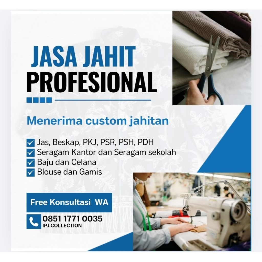 Jasa Jahit Baju/Jahit Custom/Jasa Jahit tanpa minimal order/Jasa Jahit Profesional/Jasa Jahit Wanita
