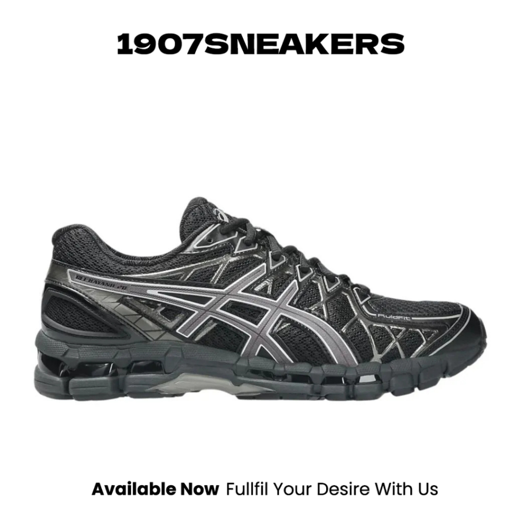 Sepatu Sneakers Pria Asics Gel-Kayano 20 - Black/Clay Grey ASI23A388003