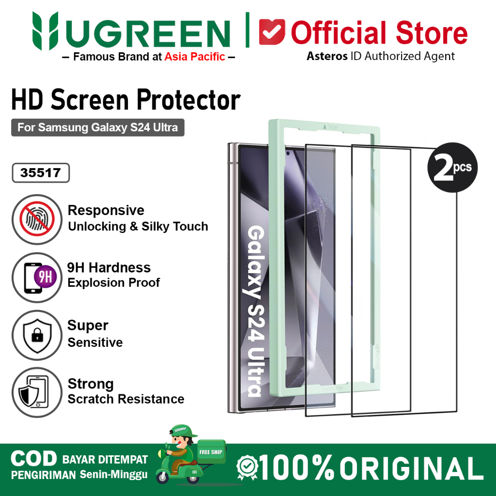 UGREEN Premium Tempered Glass Samsung Galaxy S24 Ultra Full Screen