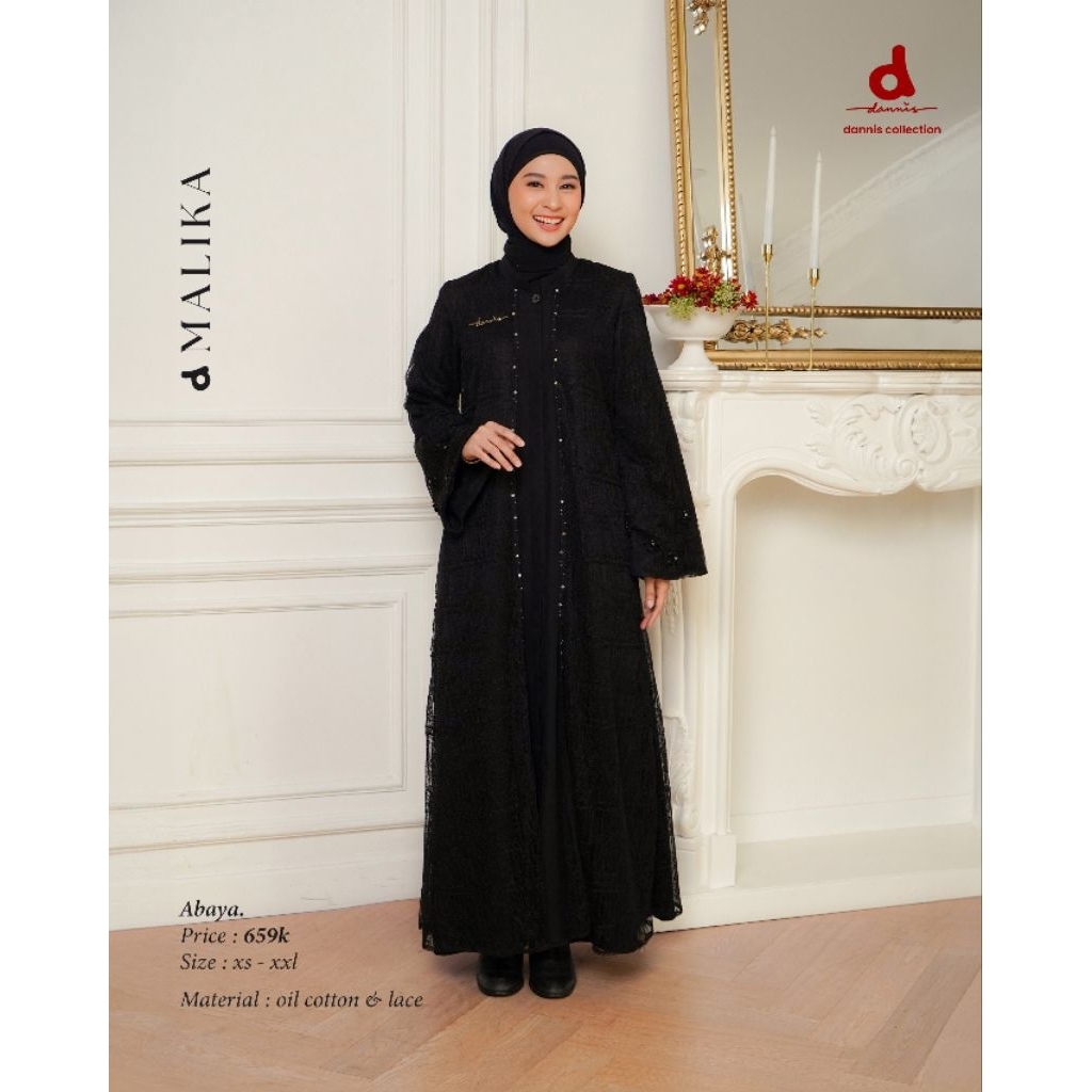 Gamis Hitam Dannis d'Malika / Gamis Hitam Dewasa Cantik Dannis d' Malika