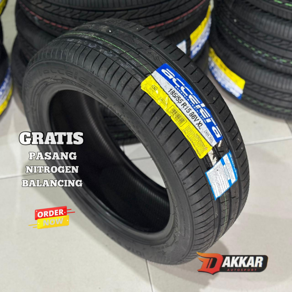 BAN MOBIL MURAH 185 55 R15 ACCELERA IOTA EVT TUBELES BAN MOBIL BRIO RS