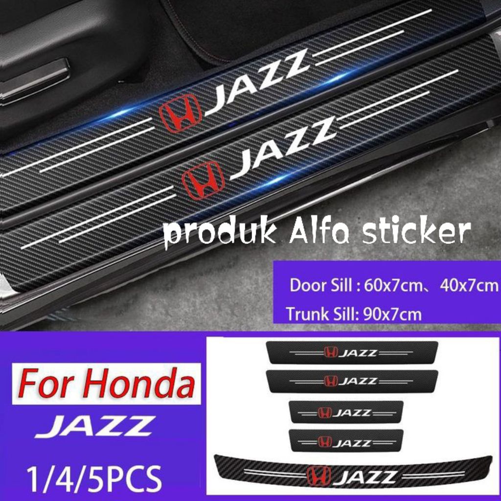 chatting sticker terbaru termurah sticker Honda jazz sticker pelindung pijakan kaki bawah pintu mobi