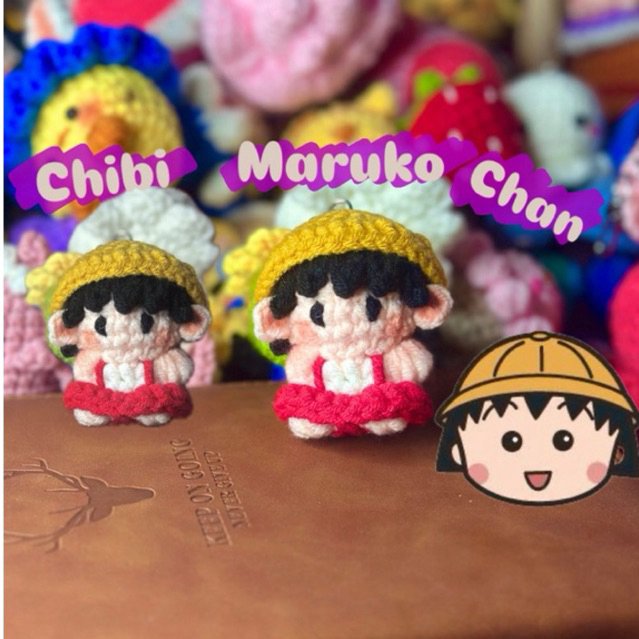 [MARUKO CHAN] Chibi maruko chan crochet keychain/ gantungan kunci rajut maruko chan