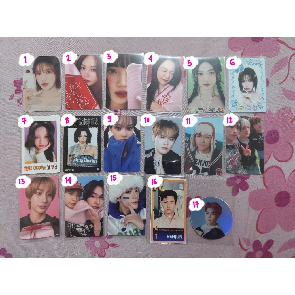 [Ready Stock] Photocard PC Official NCT 127 DREAM Red Velvet Aespa Riize ITZY — Jaehyun Jeno Karina 