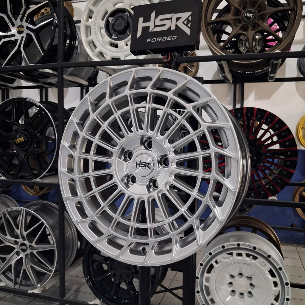 VELG MOBIL RACING UNTUK MERCEDES AMG GT SUBARU ASCENT PELK NANGALO RING 18 LEBAR 8/9 HYPER SILVER