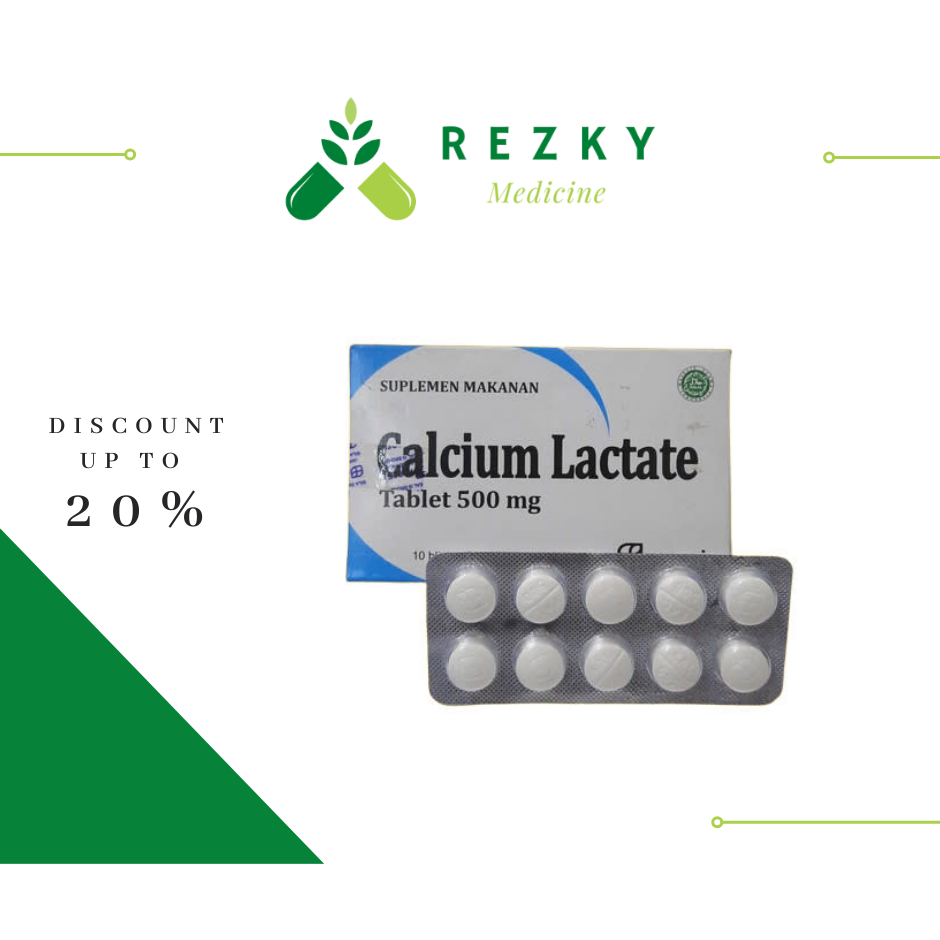 Calcium Lactate 100 Tablet - Suplemen Kalsium untuk Anak, Ibu Hamil, dan Lansia