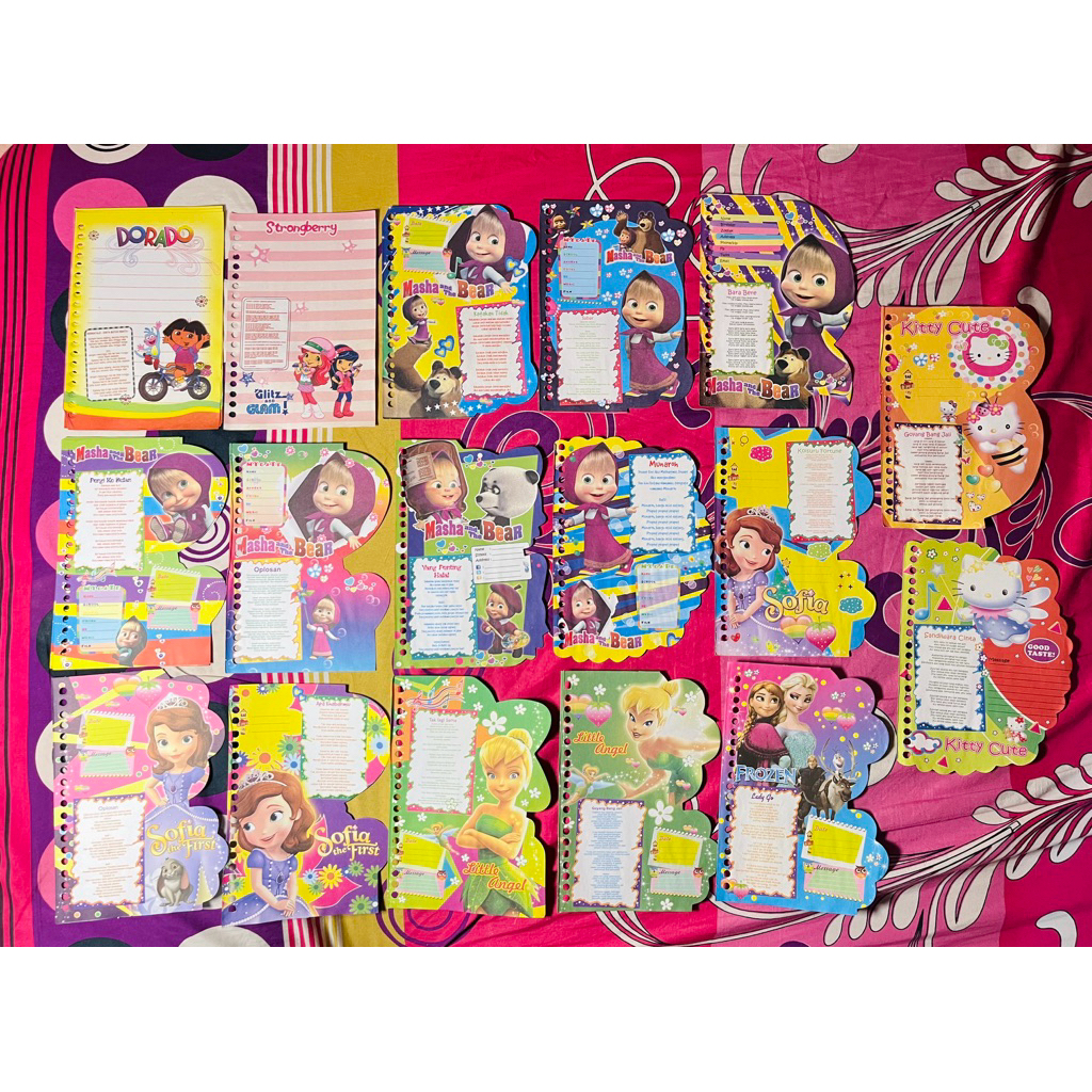 [ harga perlembar ] Kertas Binder A5 Karakter Series | Kertas File A5 | Limited Edition