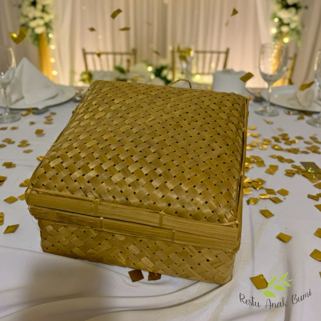 ( SKS ) sokase kotak hampers anyaman bambu |wadah multifungsi | wadah seserahan | tersedia 2 ukuran