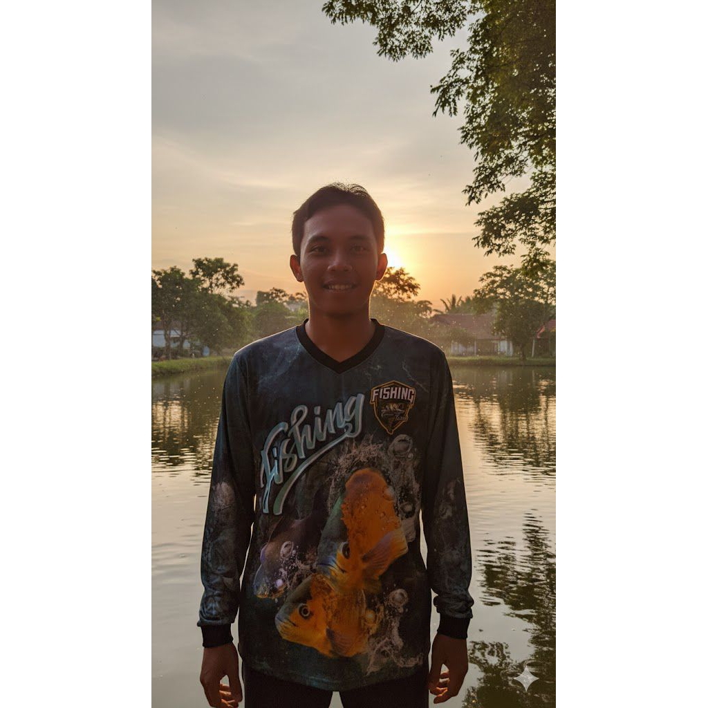 Kaos Jersey Mancing Ikan Fishing Model Oblong Fullprinting Lengan Panjang Terbaru Ukuran M L