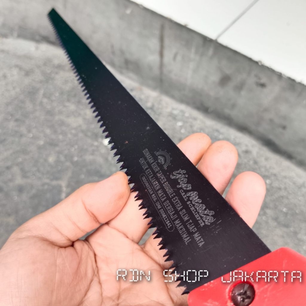 Gergaji kayu lancip 14 inch 35 cm original Tjap Mata Hand compass saw varian gagang