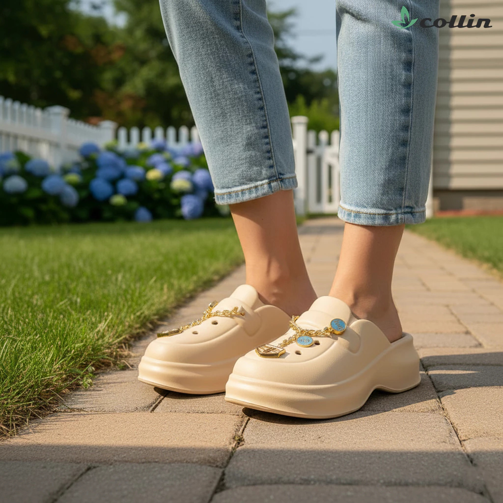 COLLIN Sendal Fuji EVA Rubber Model Bapau Anak WEDGES 5CM B7906-1 K&T
