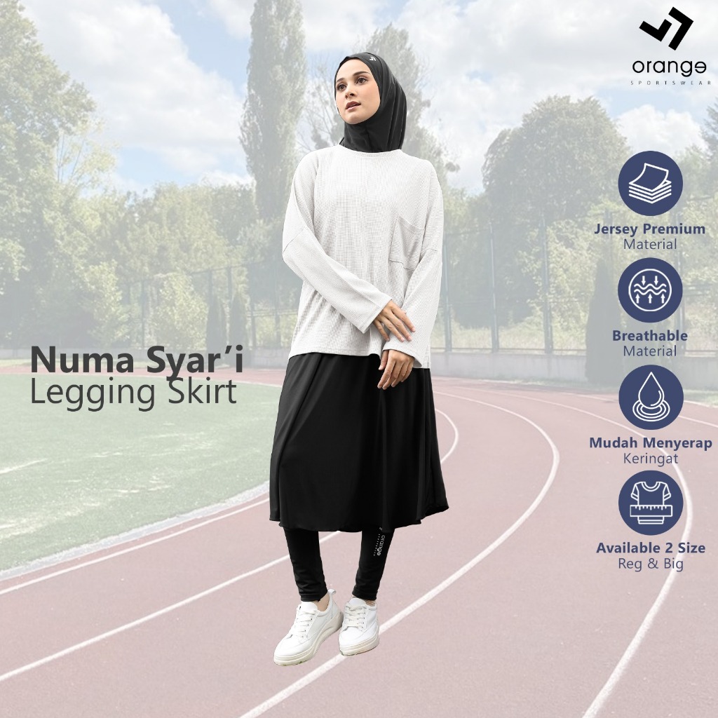 Legging Rok Panjang Syari Olahraga Wanita Numa Skirt Sport