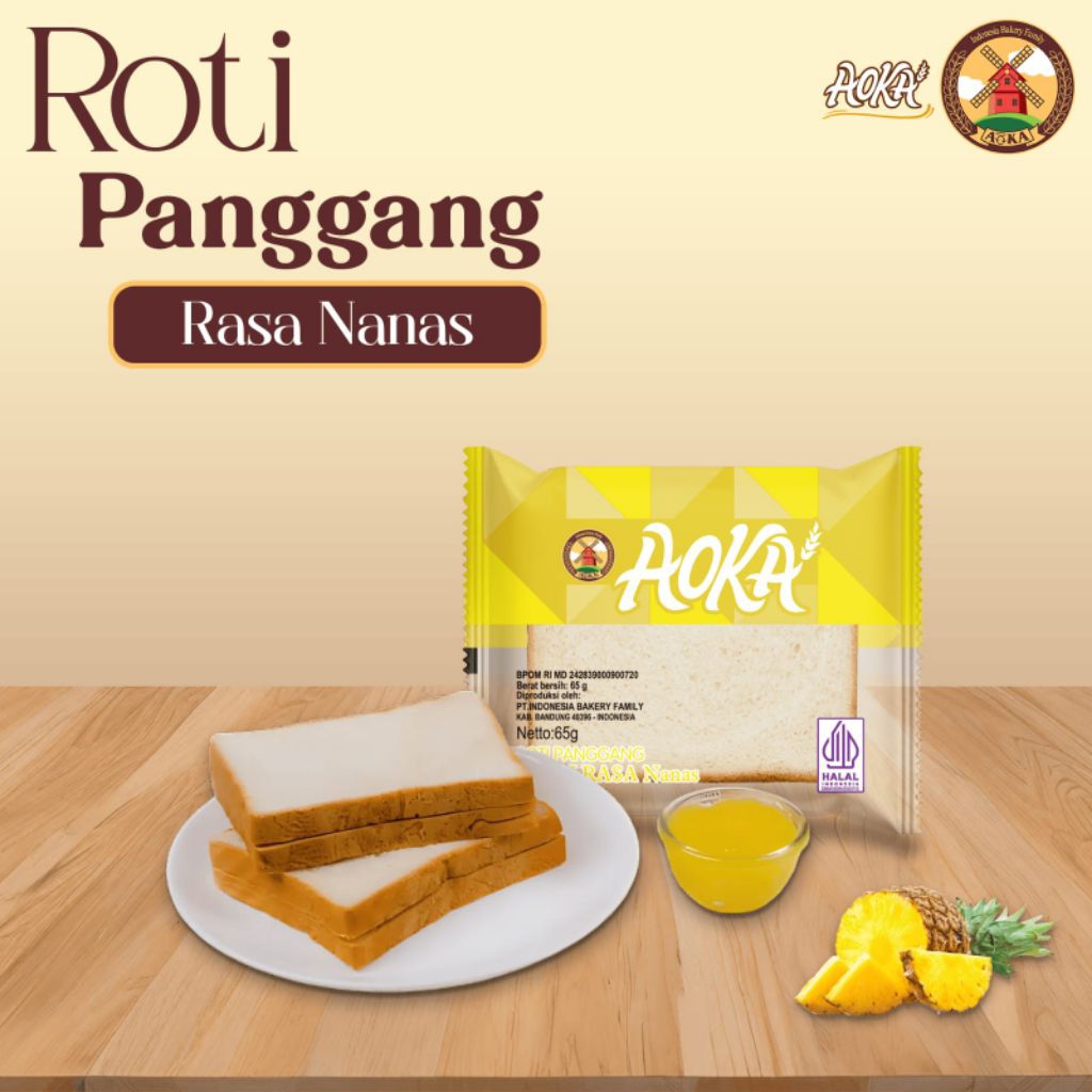 Roti Aoka Panggang Nanas Grosir Termurah