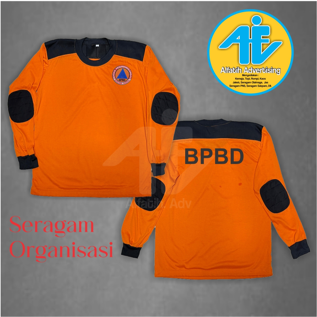 Kaos PDL BPBD / Koas Lapangan BPBD Lengan panjang Bantalan