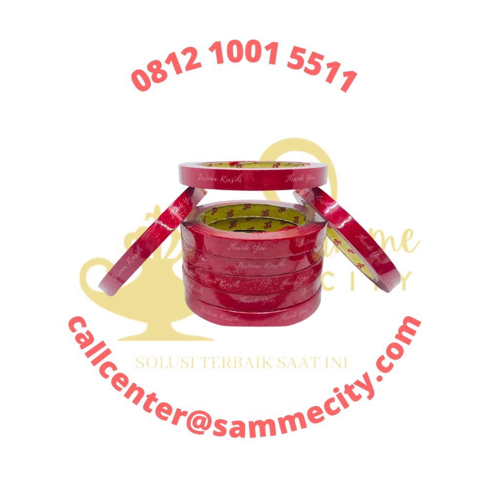 ISOLASI PRINTING "THANKYOU / TERIMA KASIH" / ISOLASI CUSTOM