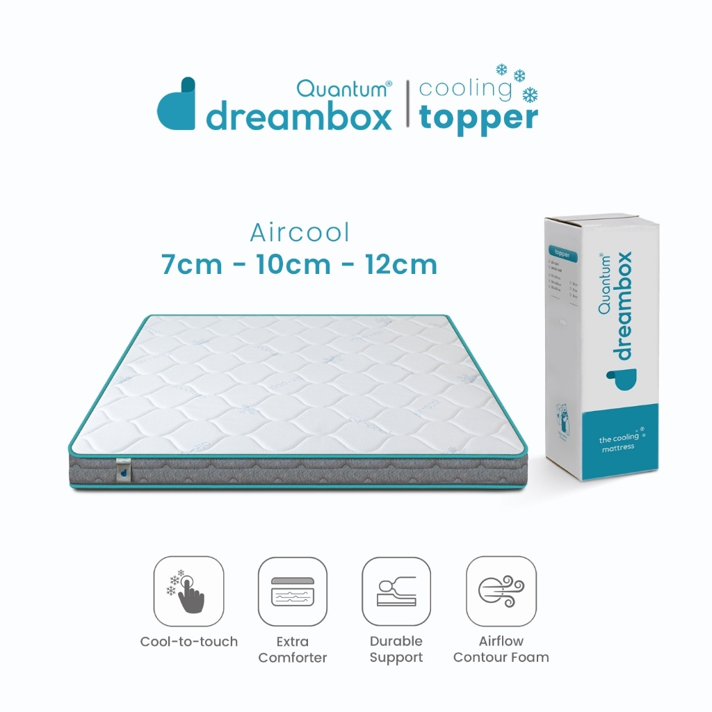 Topper Kasur Dingin Quantum Dreambox AirCool Cooling Topper CooltoTouch