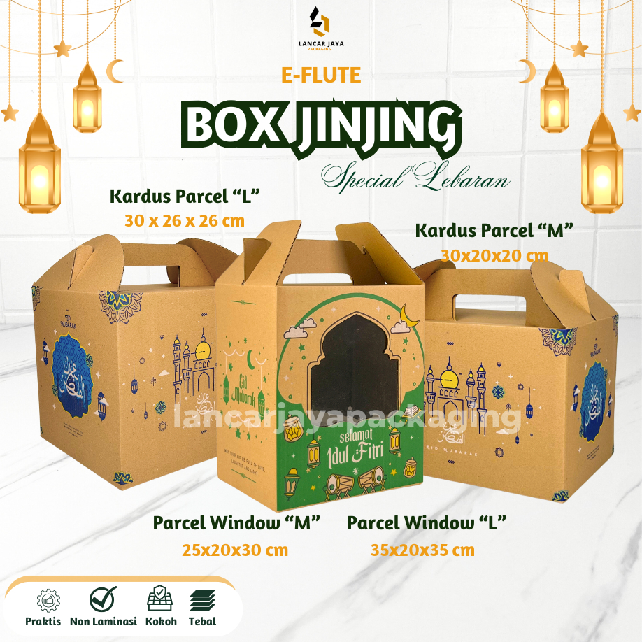 Box Parcel Jinjing Lebaran Dus Hampers Sembako Kemasan Souvenir 30x20x20 cm