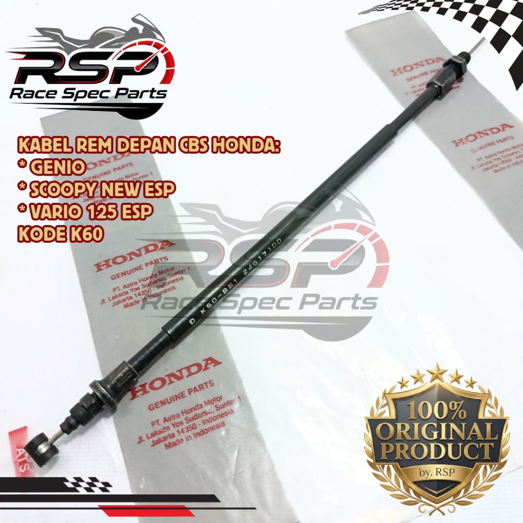 Kabel rem depan CBS honda genio scoopy new esp vario 125 kode k60 original