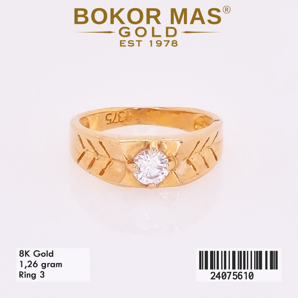 BokorMas Gold Cincin Anak Variasi Permata Emas Asli Kadar 8K 24075610