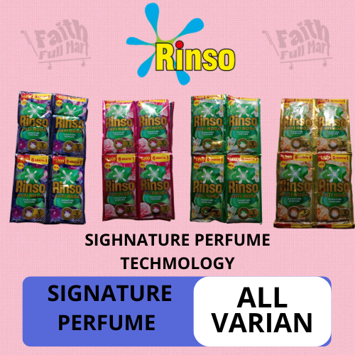 Rinso Cair 1 Renceng Isi 6 Pcs dengan Teknologi Parfum Signature All Varian